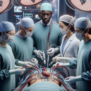 "Medical team performing TAVR"