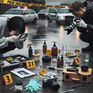 Crime scene investigation concept