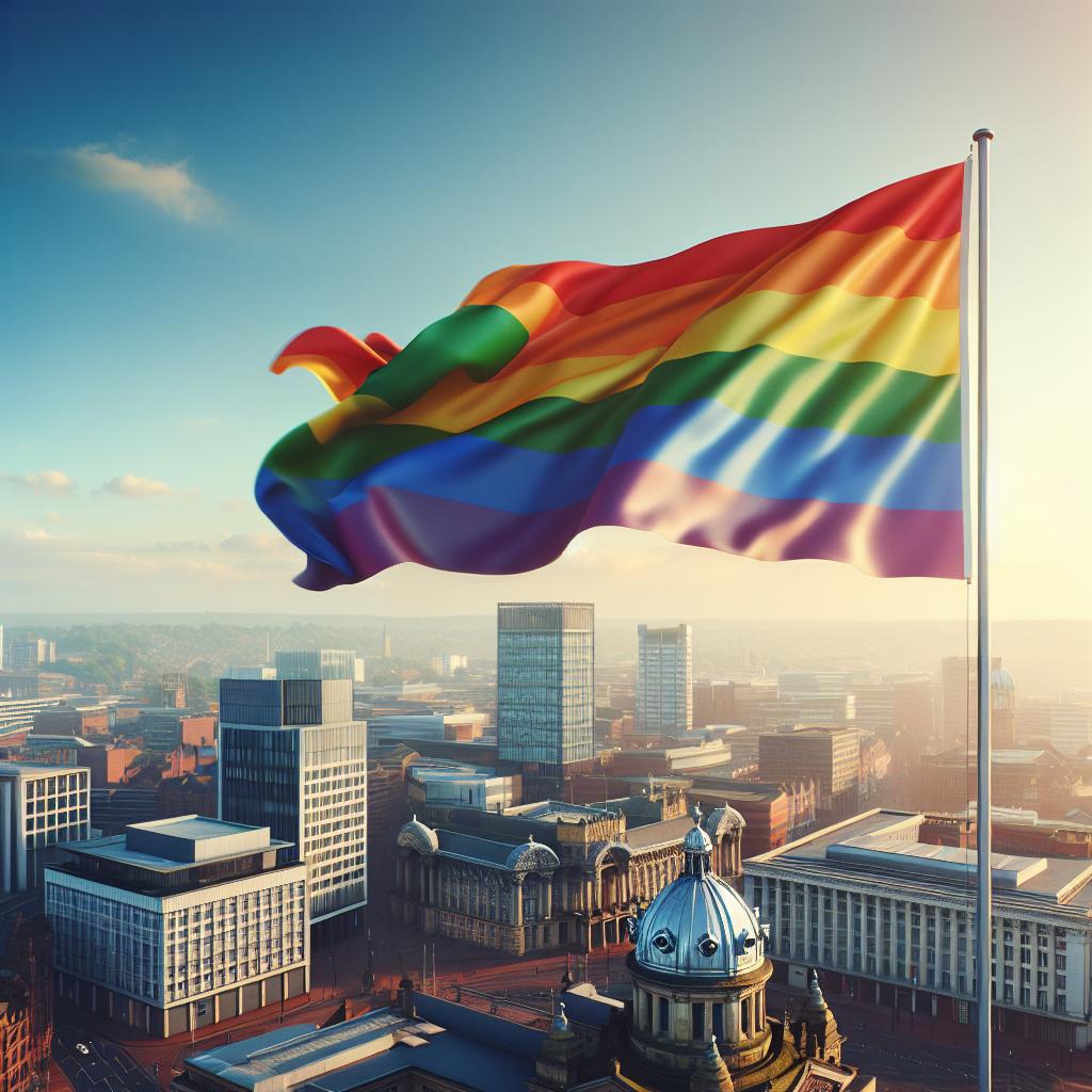 "Pride flag over Birmingham"