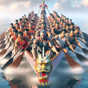 Dragon boat team unity.