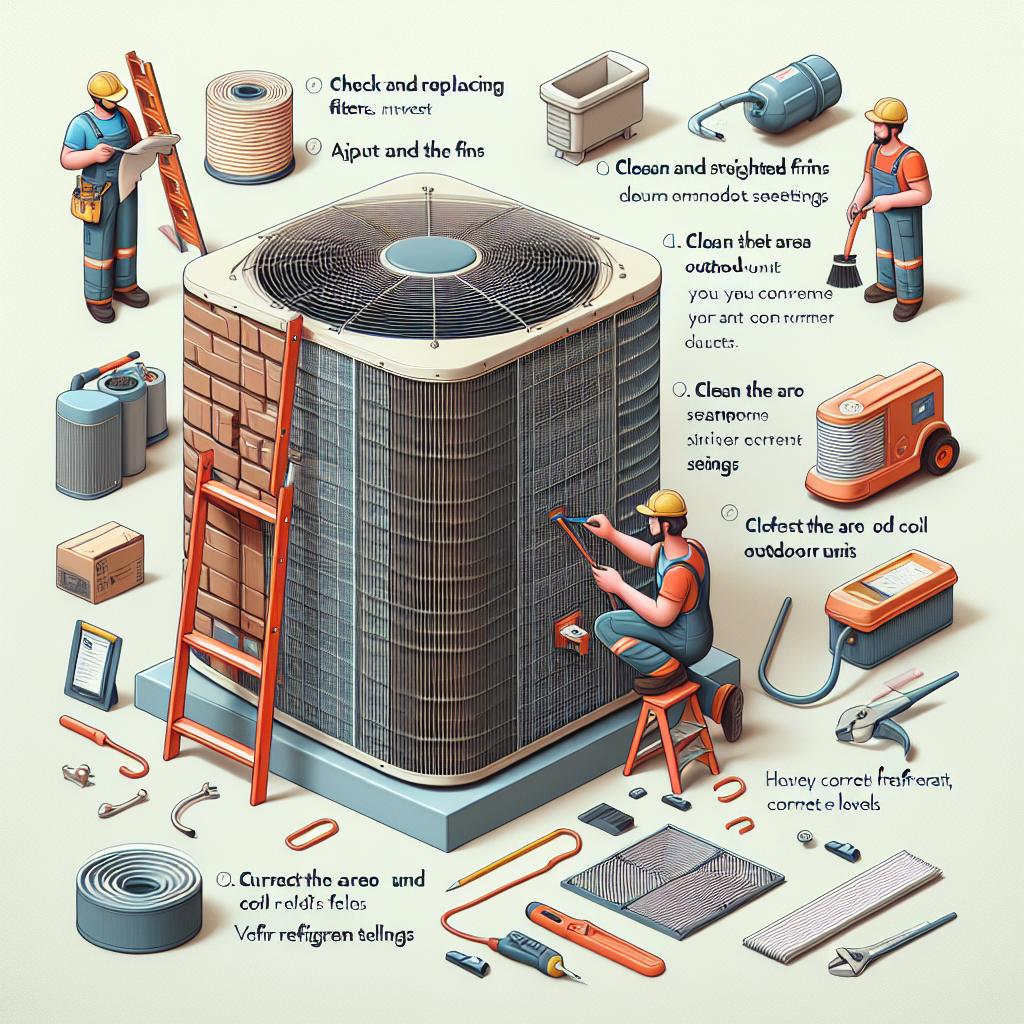 AC maintenance checklist illustration
