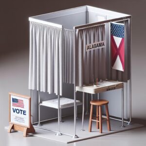 Voting booth in Alabama