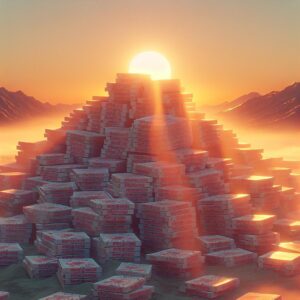 Pizza box mountain sunrise.