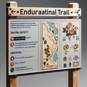 Educational trail signage design.