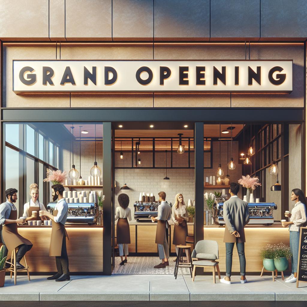Coffee shop grand opening