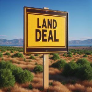 Land deal caution sign