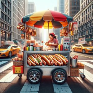 Hot dog street vendor