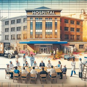 Hospital acquisition transition concept.