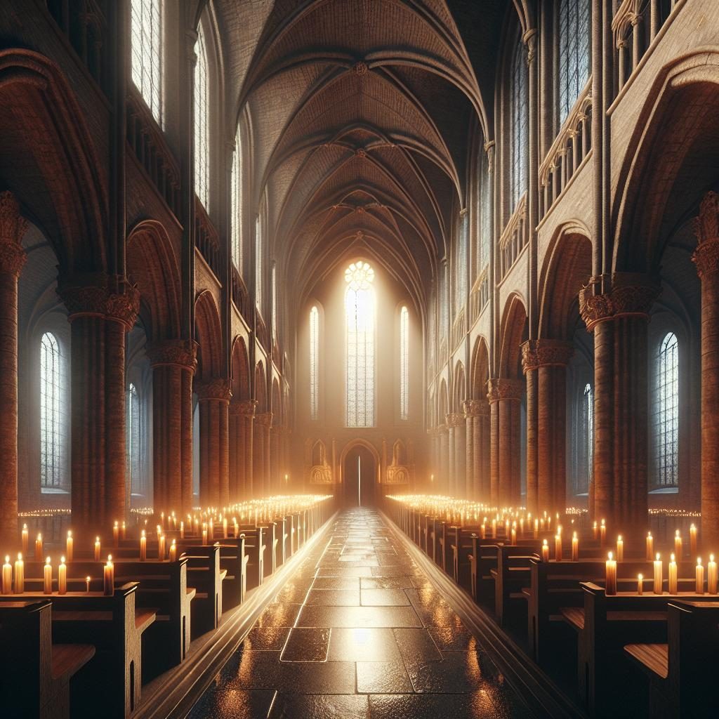 Candlelit church service tribute.