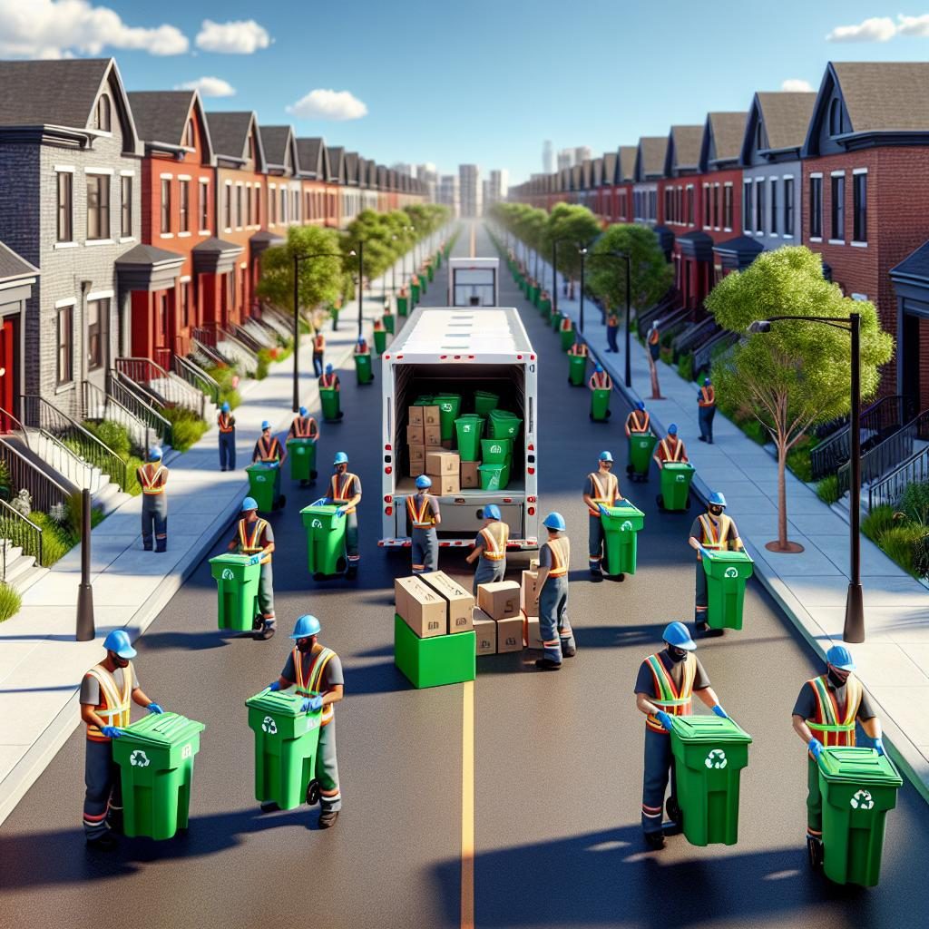 City recycling cart distribution