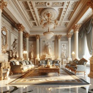 Luxurious Roman-inspired home decor.