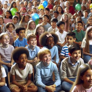 Children at school event.