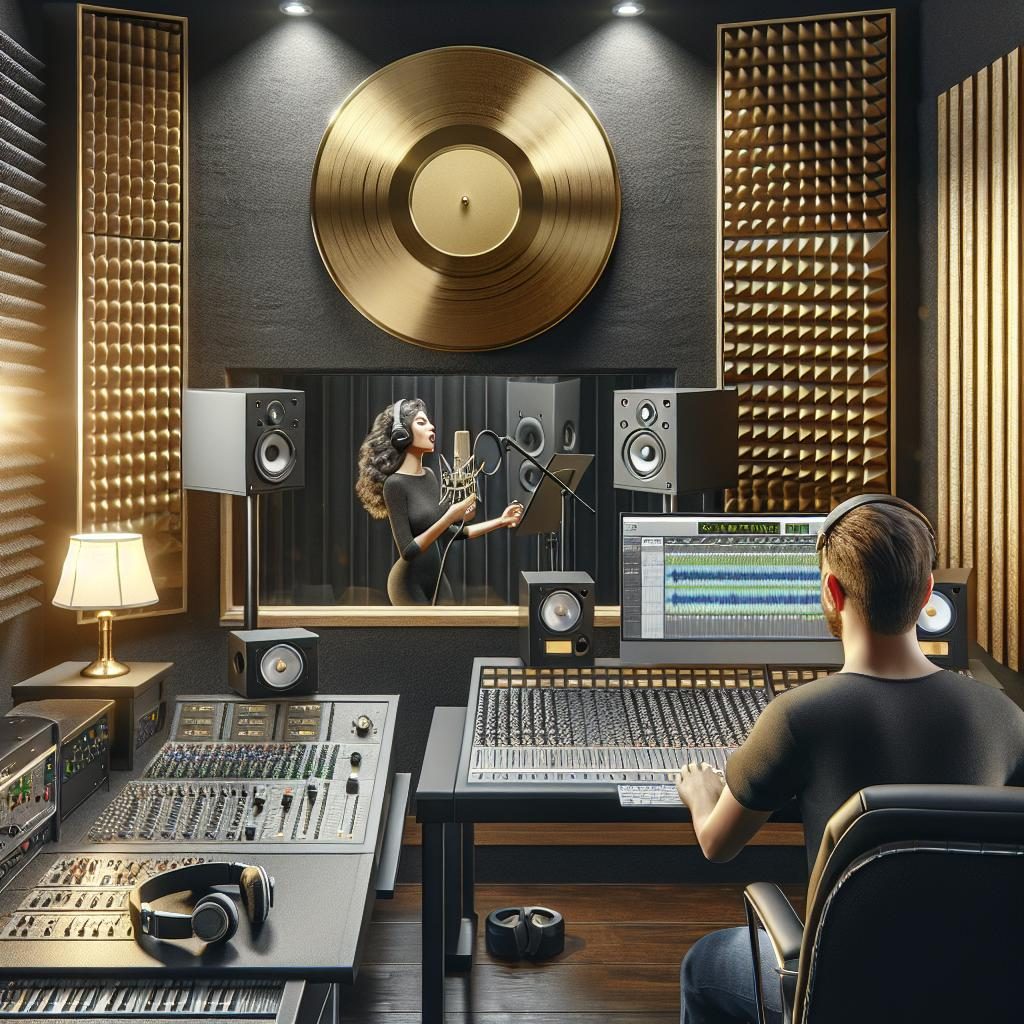 Music studio success concept.