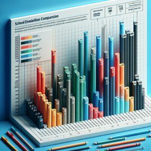 School enrollment graph comparison.