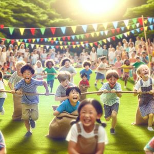 Kids enjoying field day