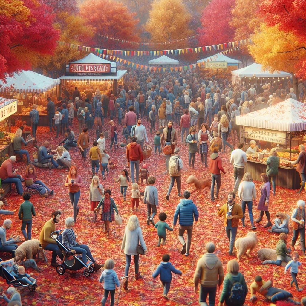 Colorful Fall Festival Scene