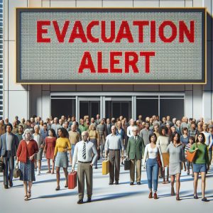 Evacuation Alert Sign