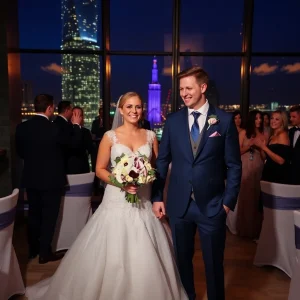 Birmingham's TJ Tower Hosts Enchanting Wedding Celebration for Emma and Daniel