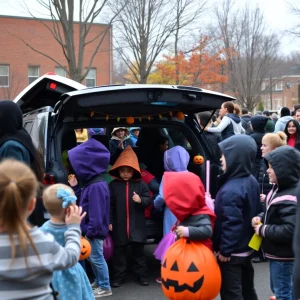 Trunk-or-Treat Event at Homewood Public Library Attracts Large Crowd for Halloween Celebration