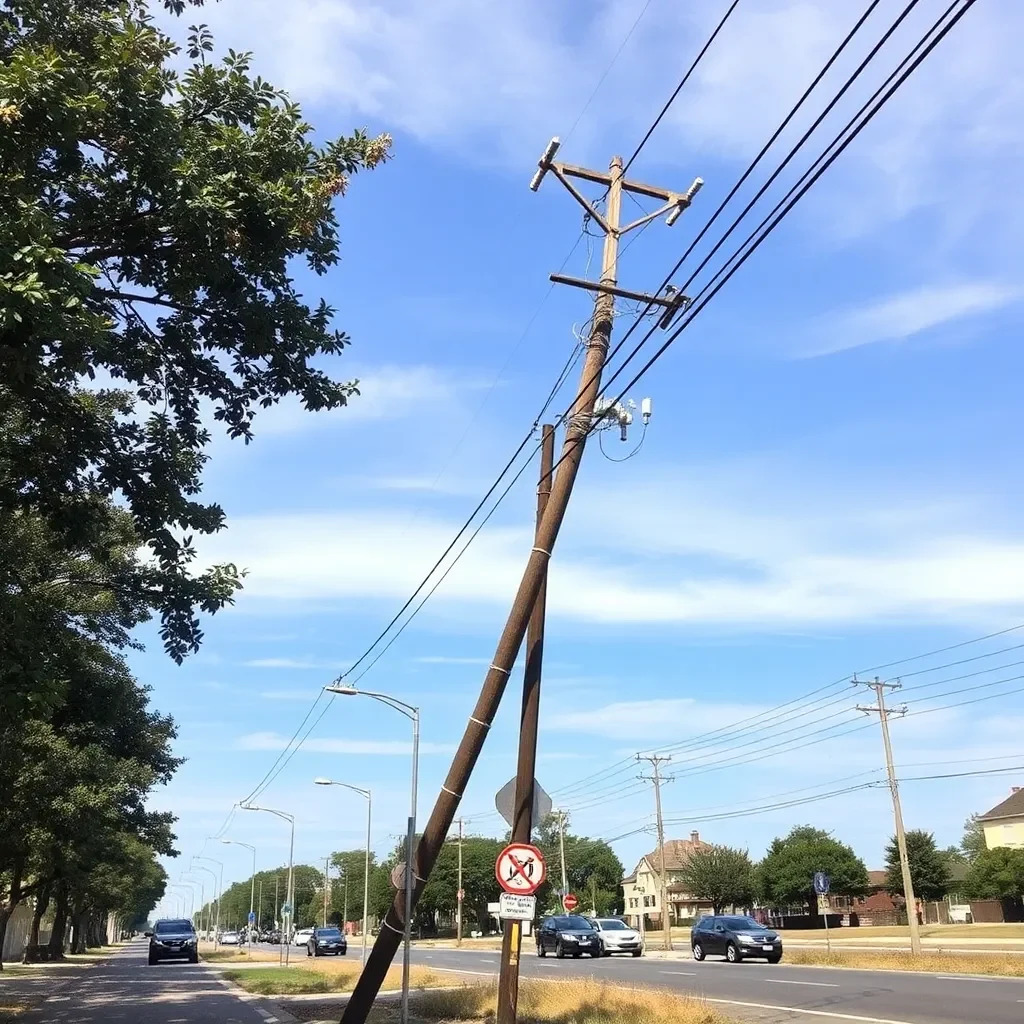 Concerns Rise Over Dangling Utility Pole in Birmingham