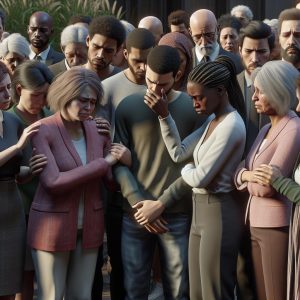 Community mourning together