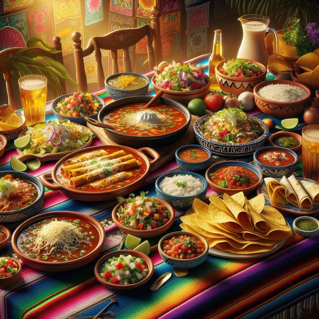 Vibrant Mexican Cuisine Display