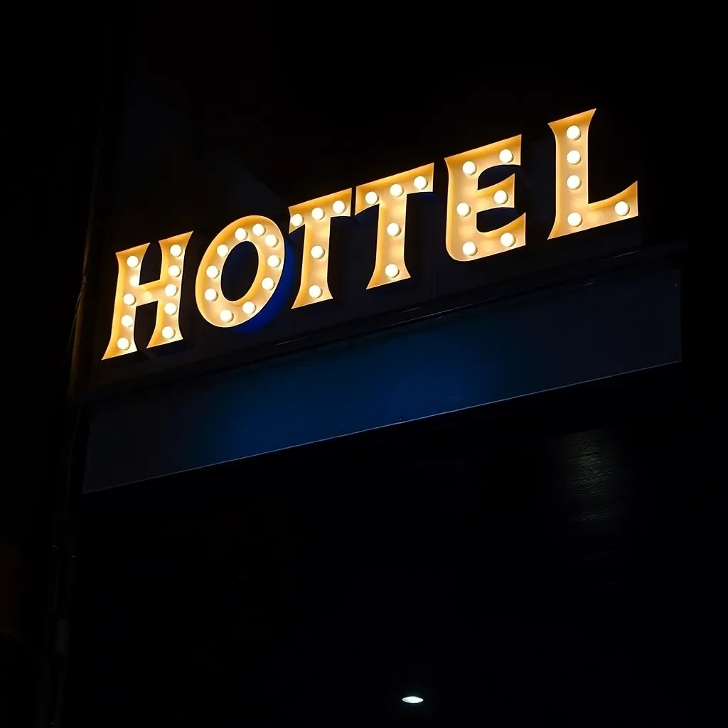 Birmingham Hotel Sign Confusion: “Herato” Lights Up the Night Sky