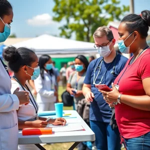 Community event promoting cervical cancer awareness and prevention.