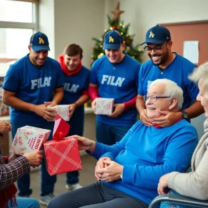 Athletes spreading holiday cheer to veterans at Birmingham VA Medical Center