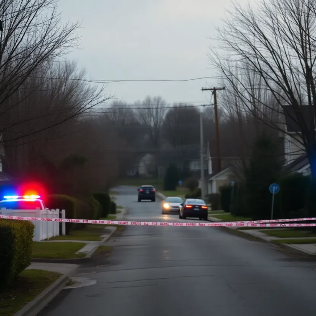 Police officers at a crime scene in Hoover on Christmas Eve