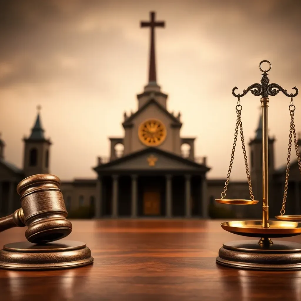 Abstract representation of justice and accountability in the Church