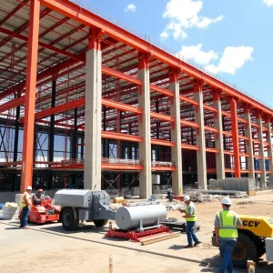 Construction of the new J.M. Smucker’s plant in McCalla, Alabama.