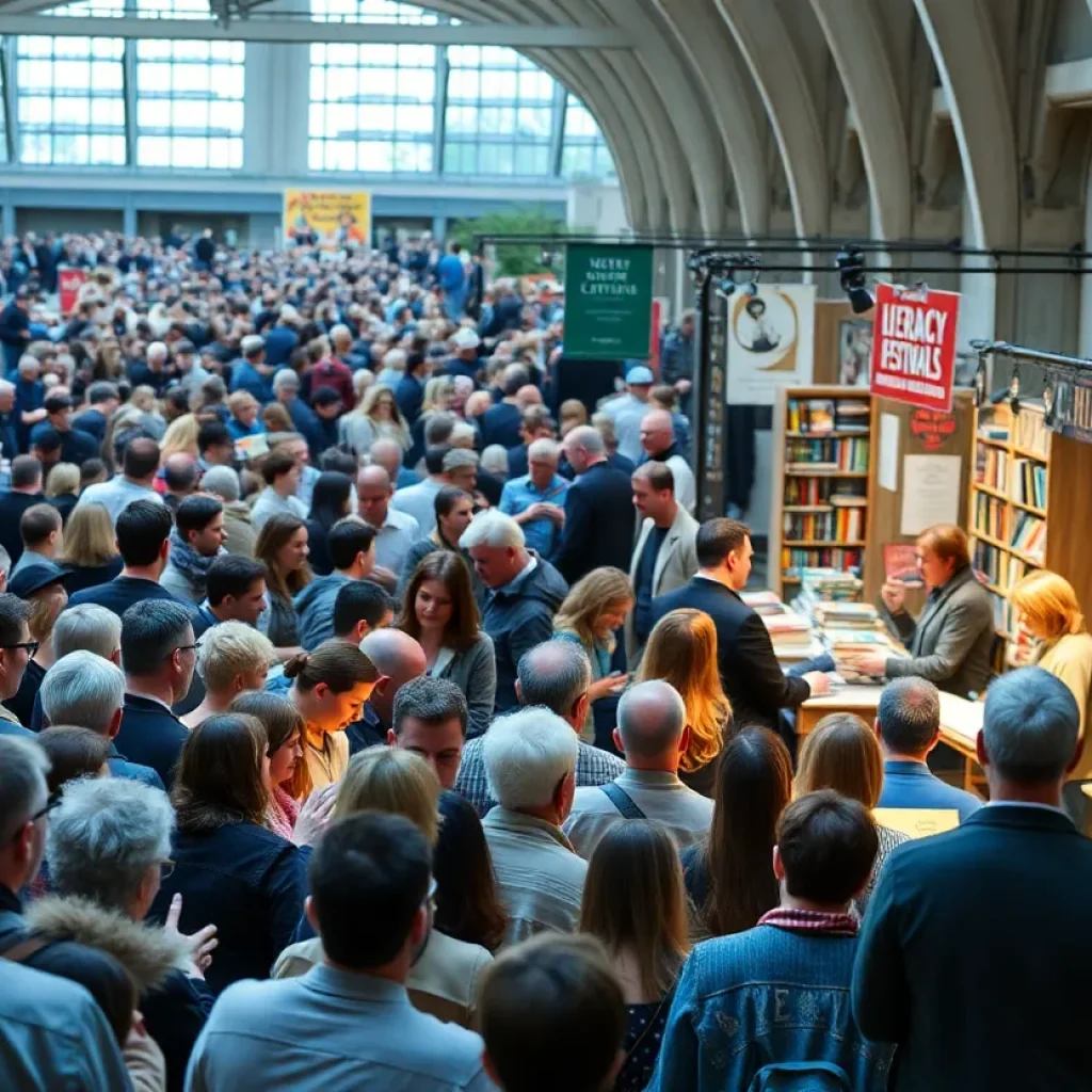 Scene from the Southern Voices Festival with attendees enjoying the event