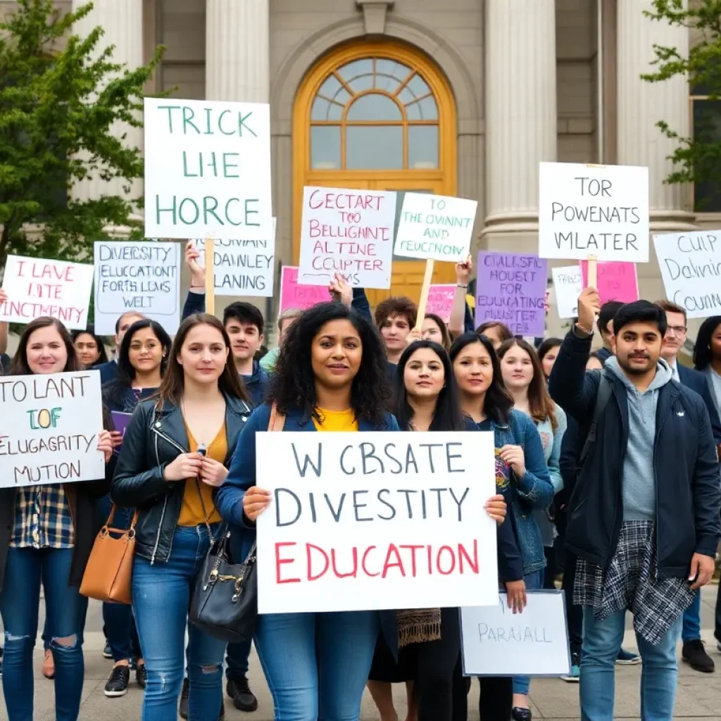 Protesters united against Alabama DEI ban