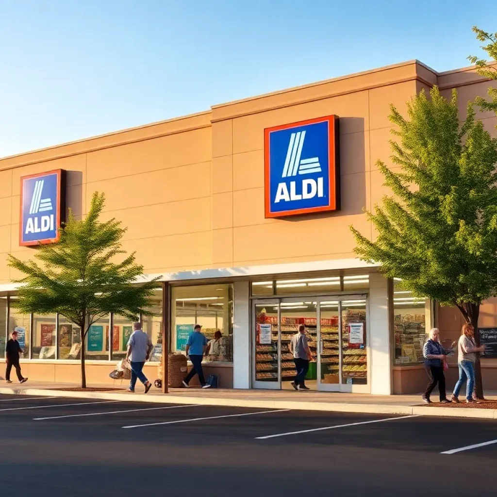 Exterior view of the new ALDI store in Bessemer