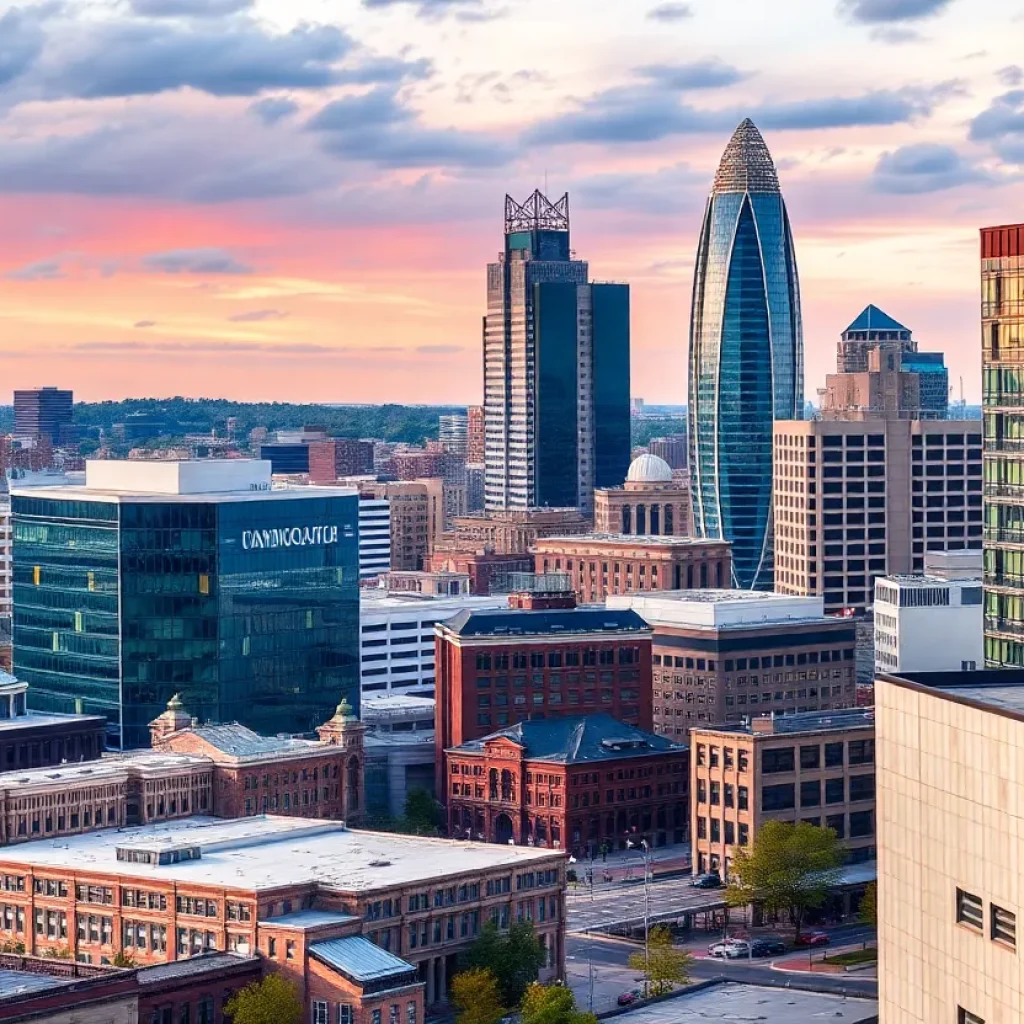 Birmingham skyline representing economic development