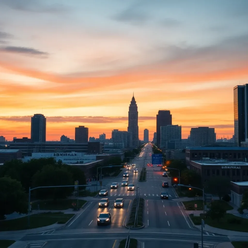 Birmingham city skyline representing crime concerns in 2024