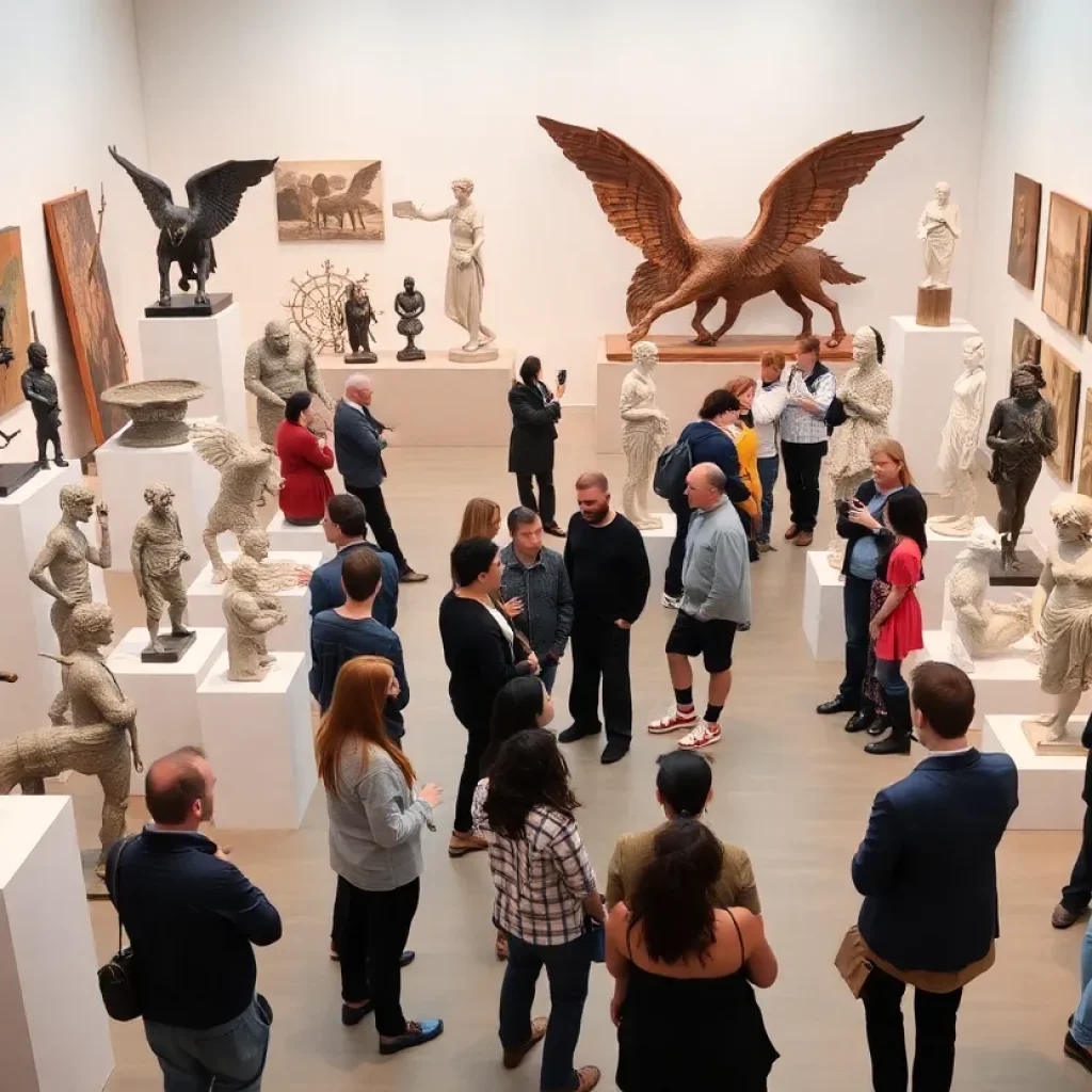 People attending a panel discussion at the Birmingham Museum of Art.