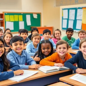 Students celebrating academic achievements in Birmingham Schools