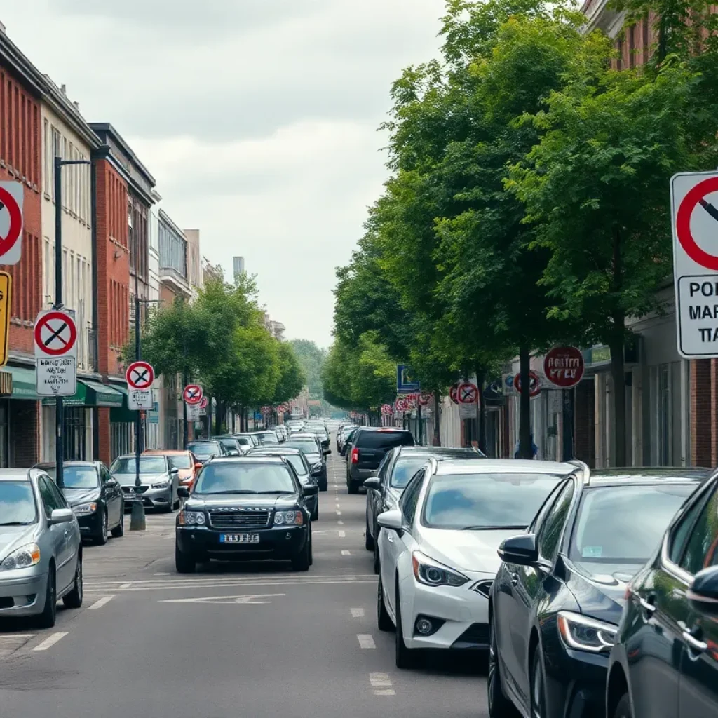 Residents discussing towing issues on a Birmingham street