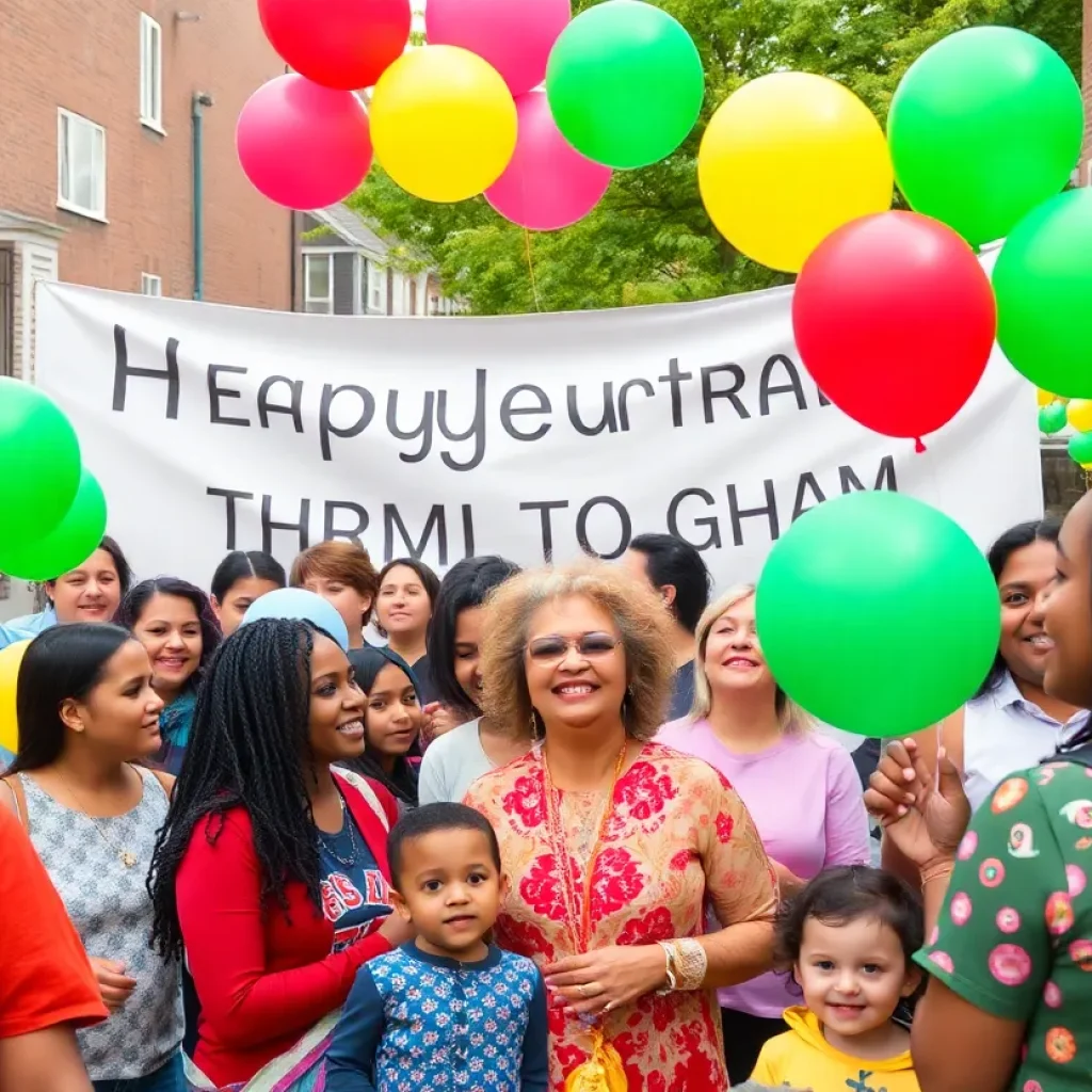 Community members celebrating a milestone event in Birmingham.