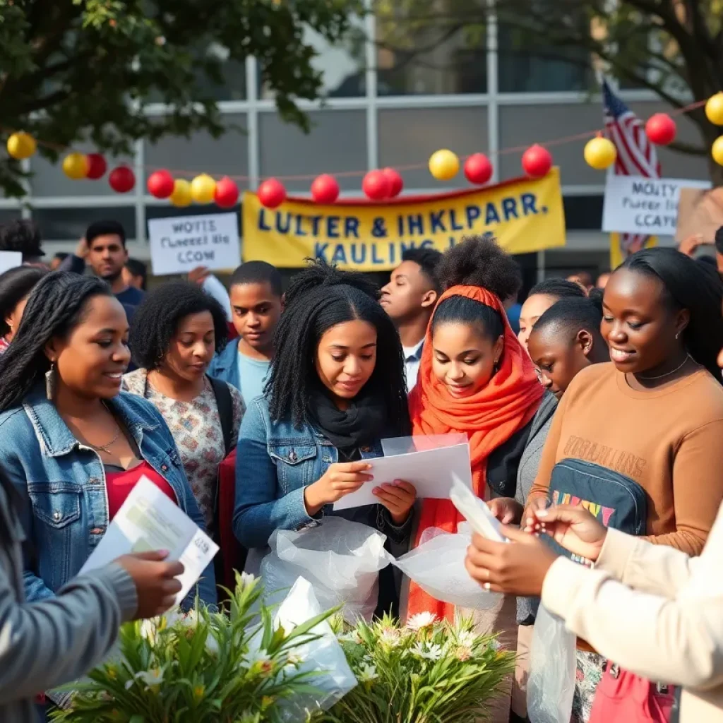 Community event celebrating Martin Luther King Jr. Day with diverse participants