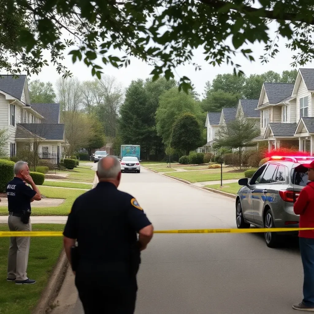 Community members observing a police response in Hoover