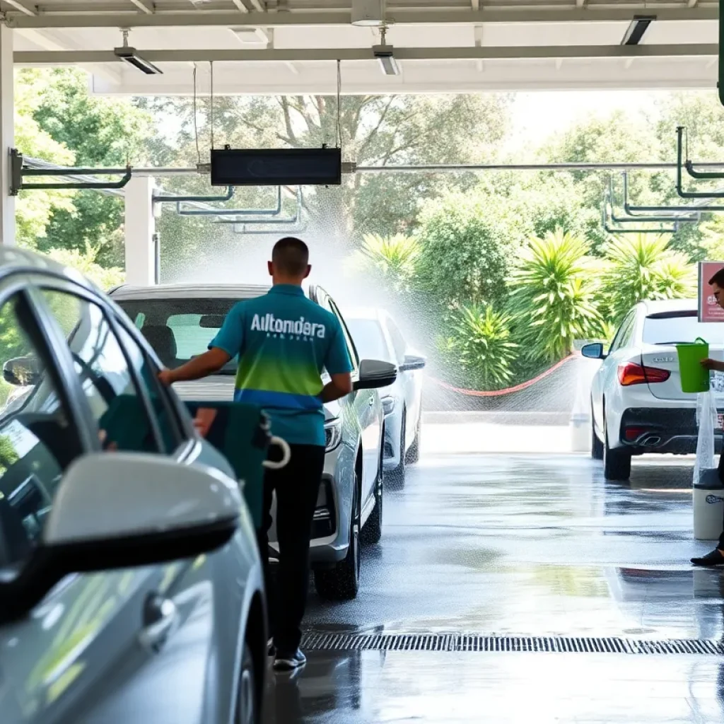 Exterior view of New Day Car Wash in Trussville