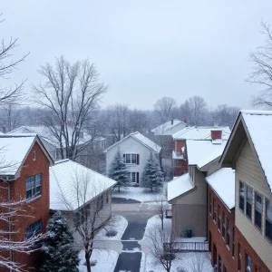 Snow-covered Birmingham streets with winter preparations