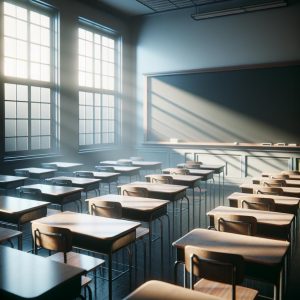 Classroom Empty Desks