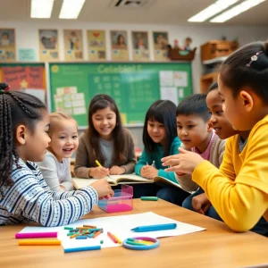 Students participating in an interactive classroom session at Birmingham City Schools